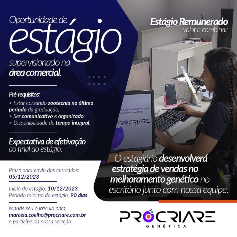 Estágio supervisionado na área comercial