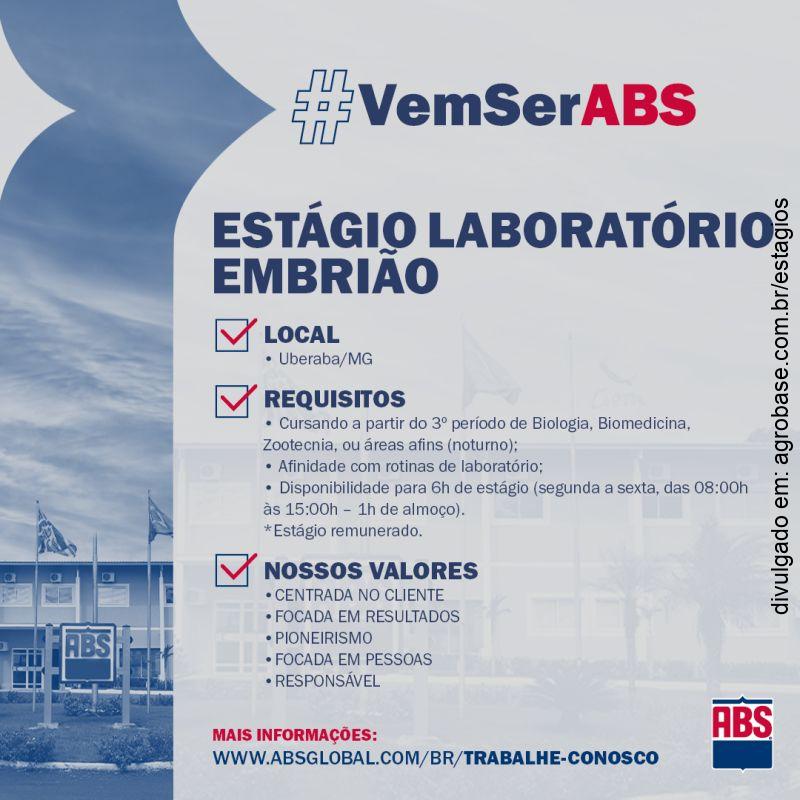 Estágio laboratório embrião – Uberaba/MG