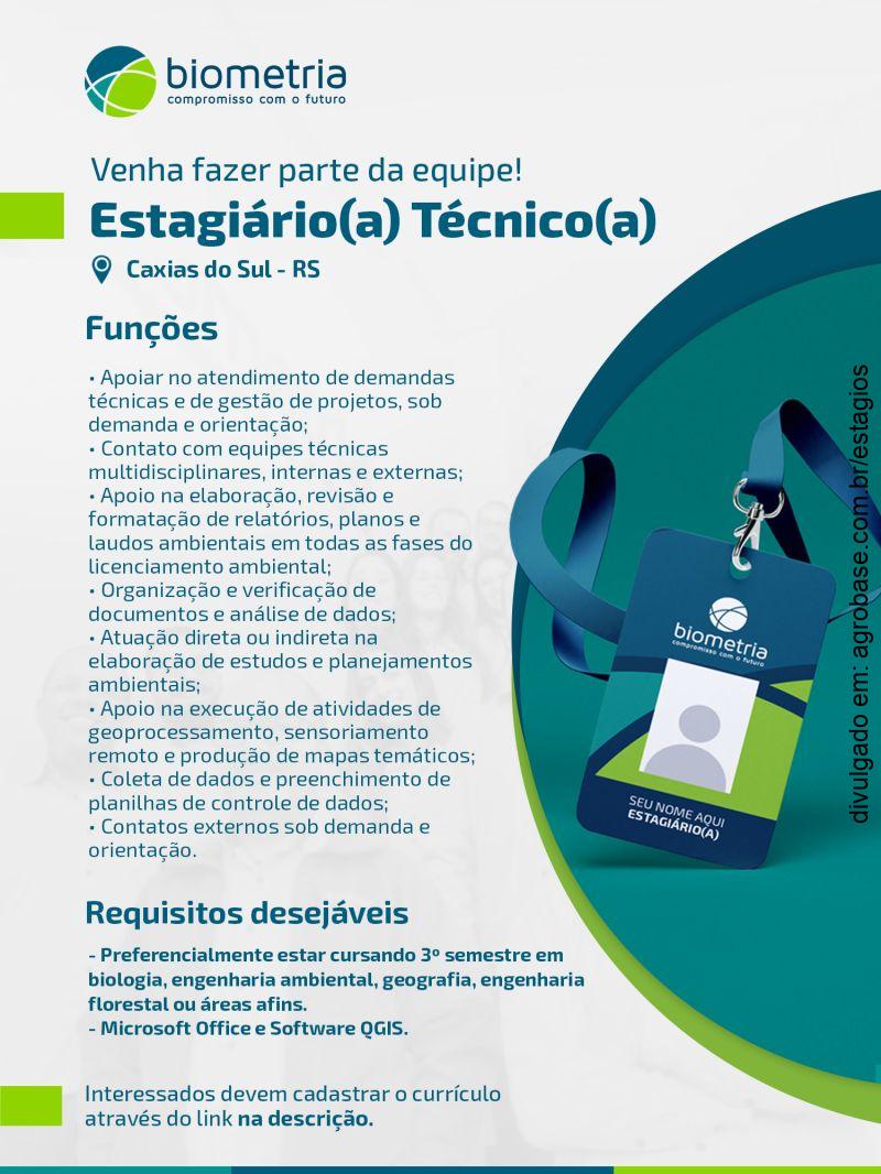 Estagiário técnico – Caxias do Sul/RS