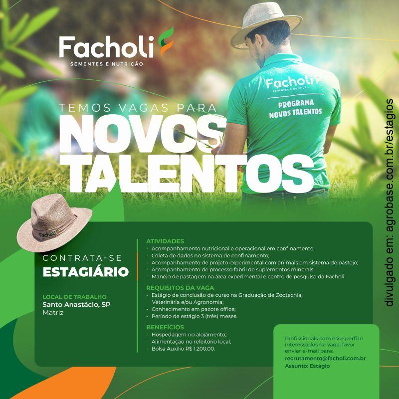 Estagiário sementes e nutrição – Santo Anastácio/SP