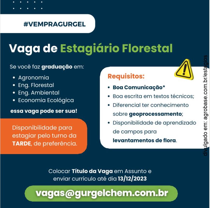 Estagiário florestal – Fortaleza/CE