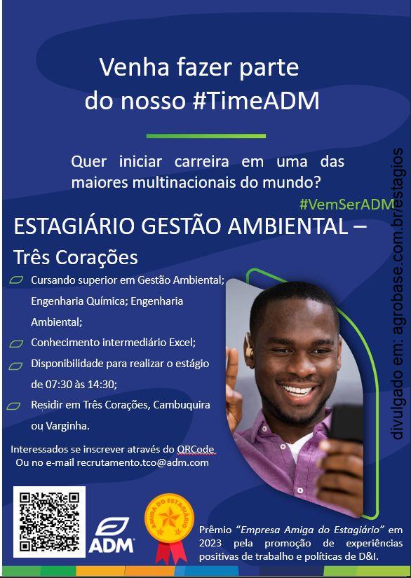 Estagiário gestão ambiental – Três Corações/MG