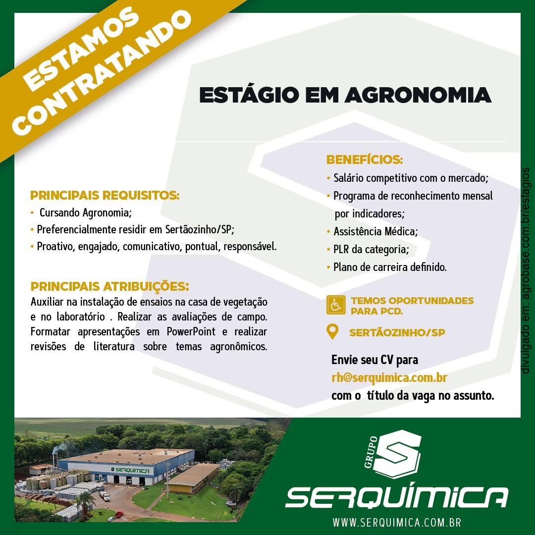 Estágio em agronomia – Sertãozinho/SP
