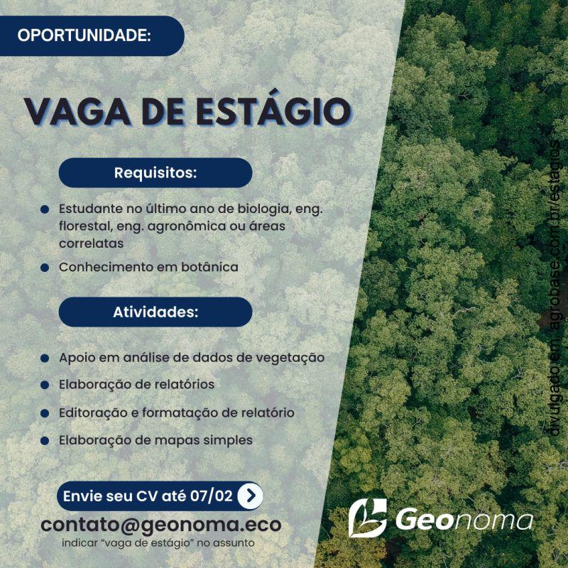 Estágio na área de botânica – São Paulo/SP