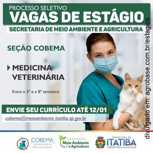 Estágio Secretaria de Meio Ambiente e Agricultura – Itatiba/SP