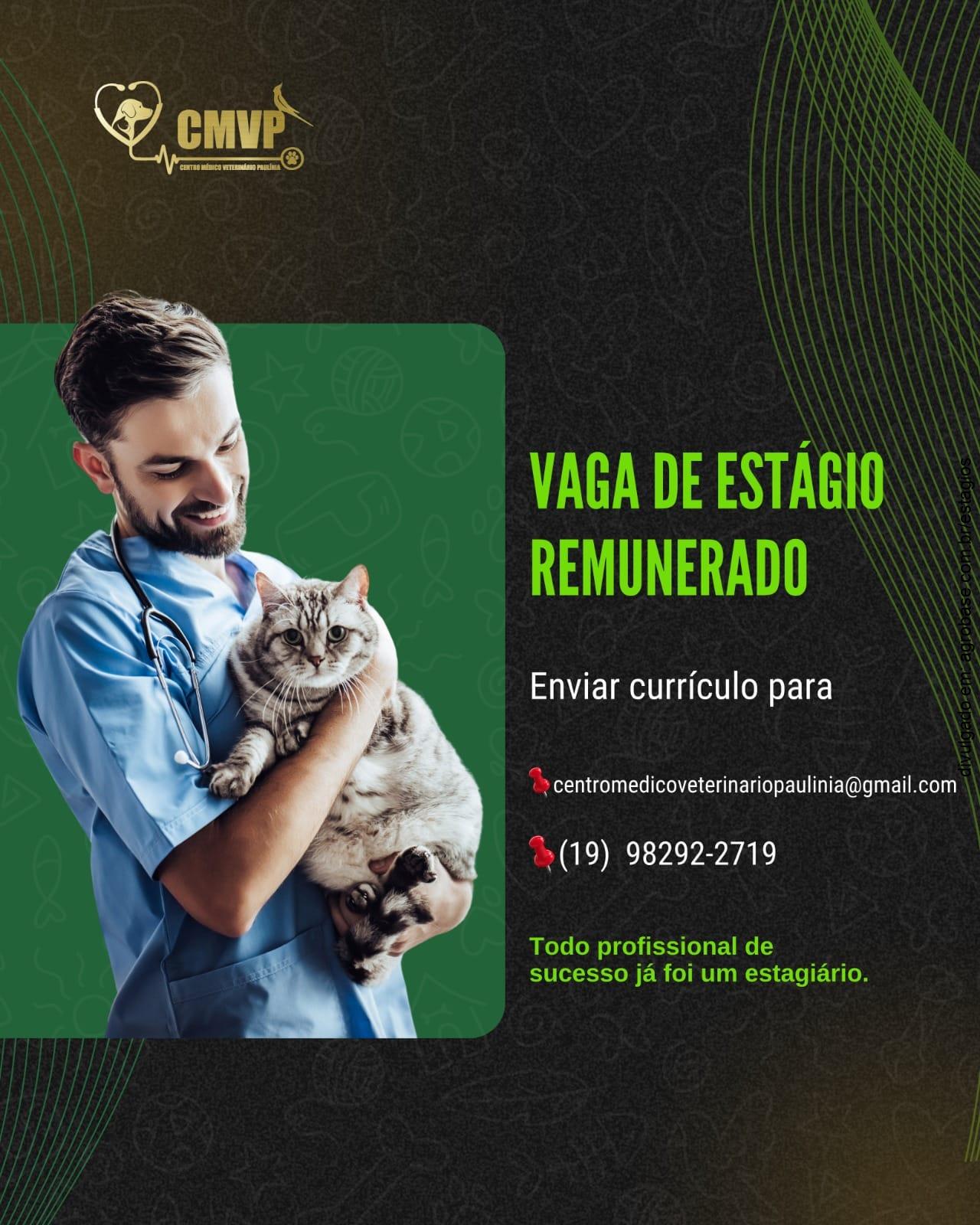 Estágio remunerado veterinária – Paulínia/SP
