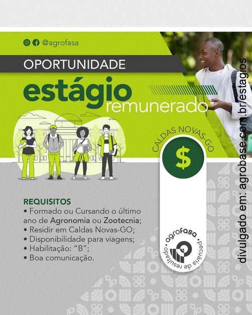 Estágio remunerado – Caldas Novas/GO