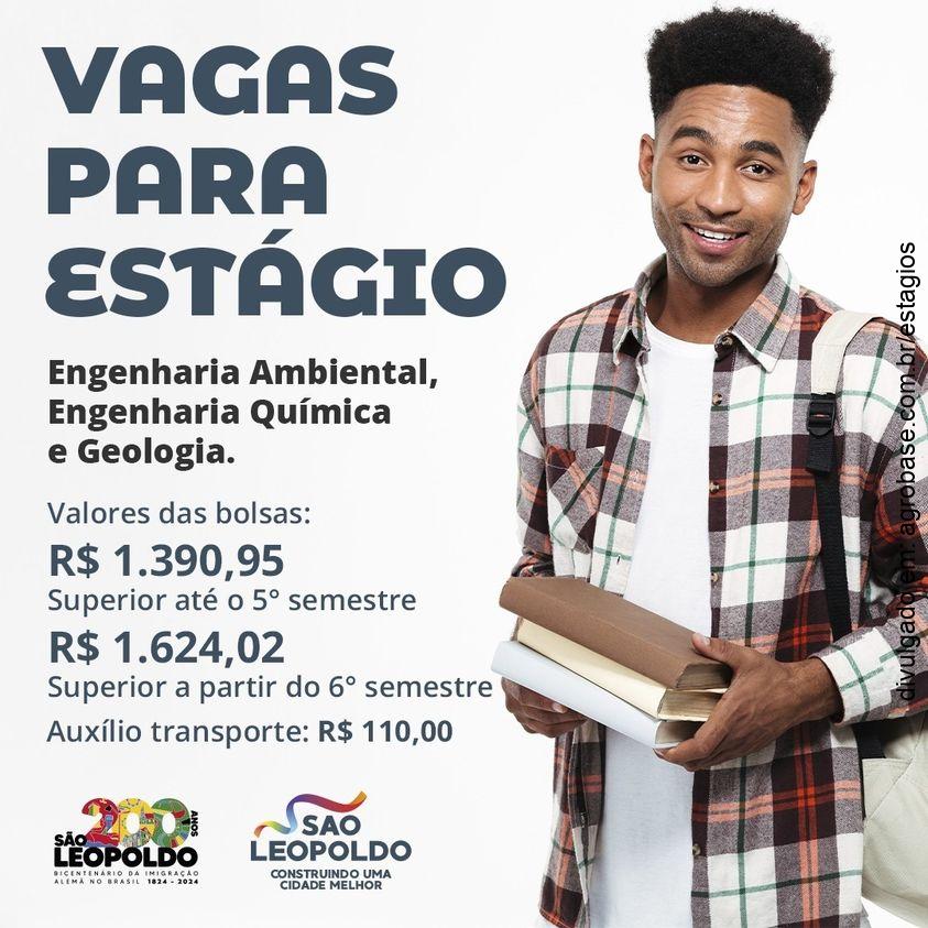 Estágio para eng. ambiental, eng. química e geologia