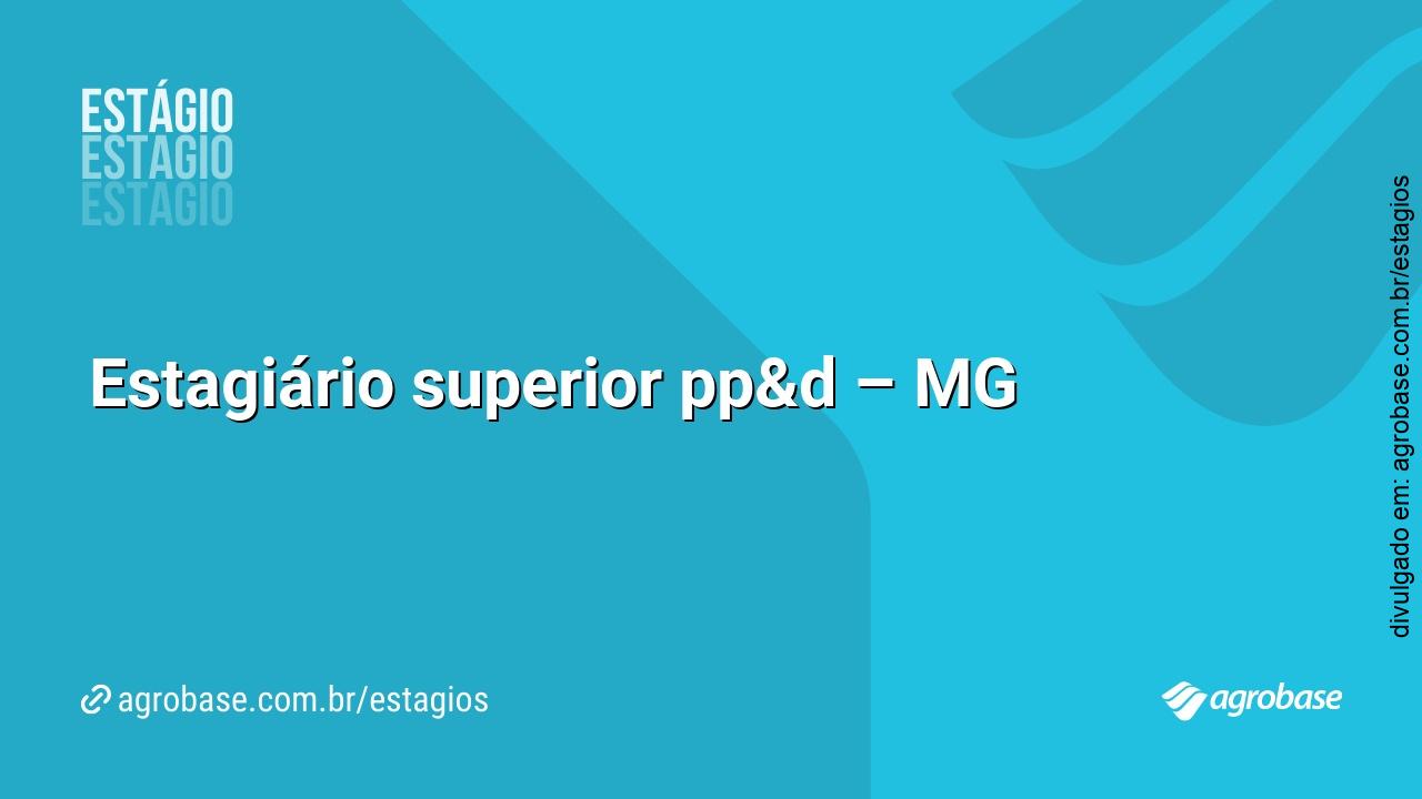 Estagiário superior pp&d – MG