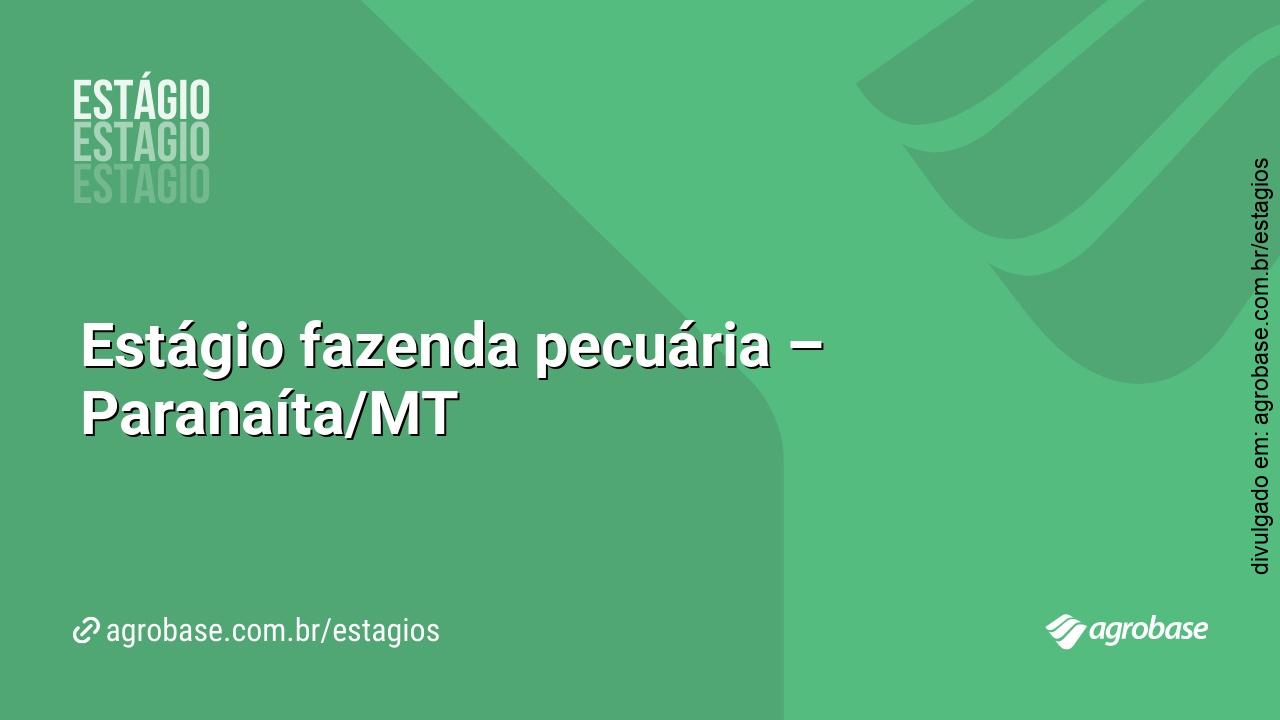 Estágio fazenda pecuária – Paranaíta/MT