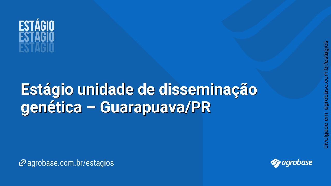 Estágio unidade de disseminação genética – Guarapuava/PR