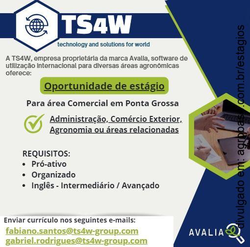 Estágio na área comercial – Ponta Grossa/PR