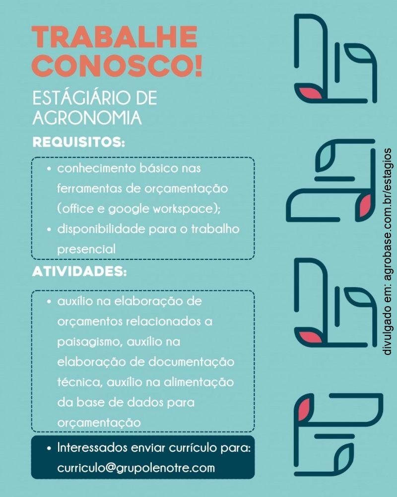 Estagiário agronomia – Florianópolis/SC