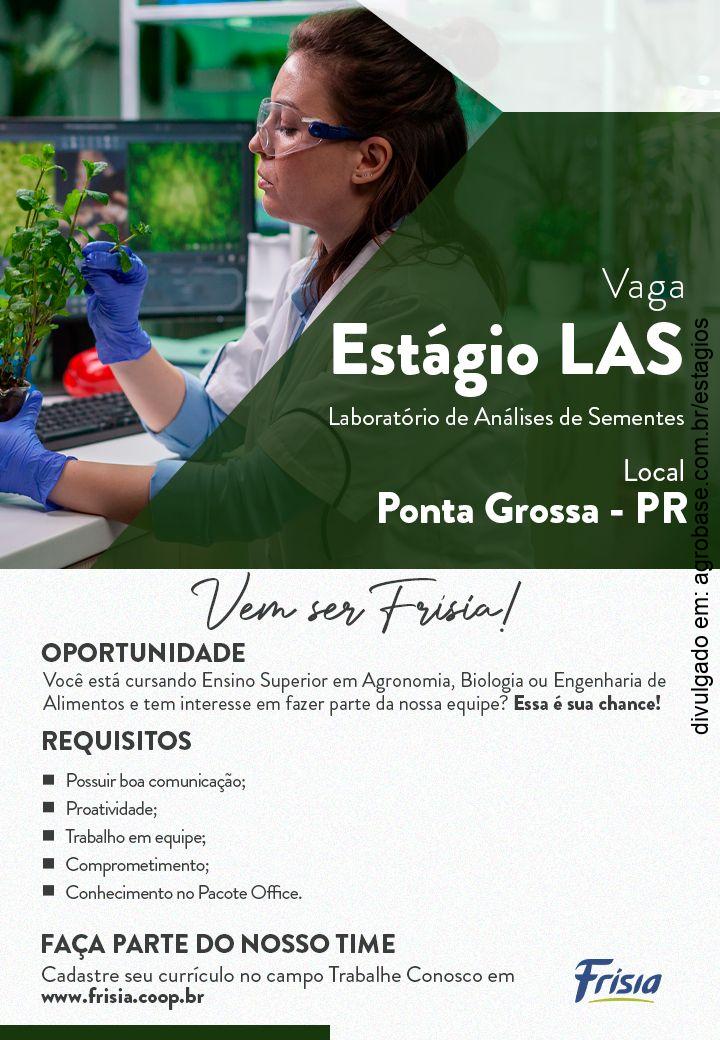 Estágio laboratório de sementes – Ponta Grossa/PR