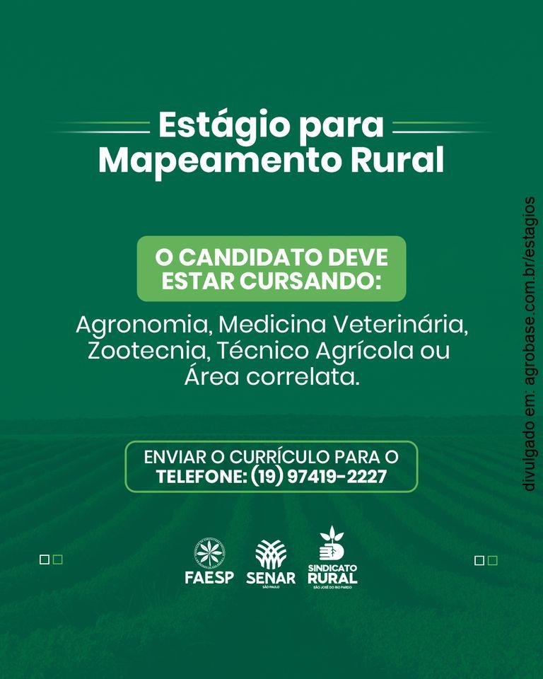 Estágio para mapeamento rural – Rio Pardo/RS