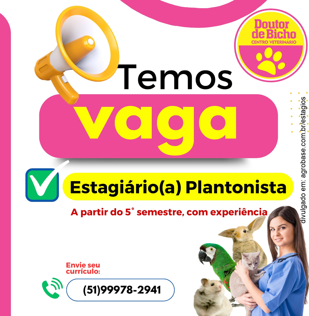 Estagiário veterinário (plantonista) – Porto Alegre/RS