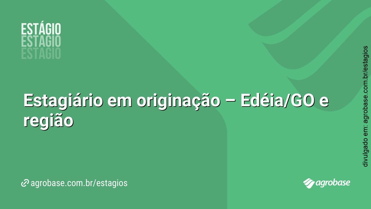 Estagiário em originação – Edéia/GO e região