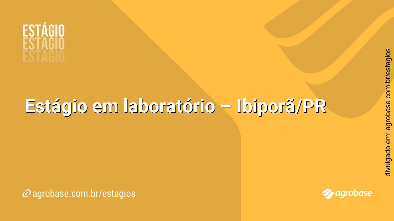 Estágio em laboratório – Ibiporã/PR