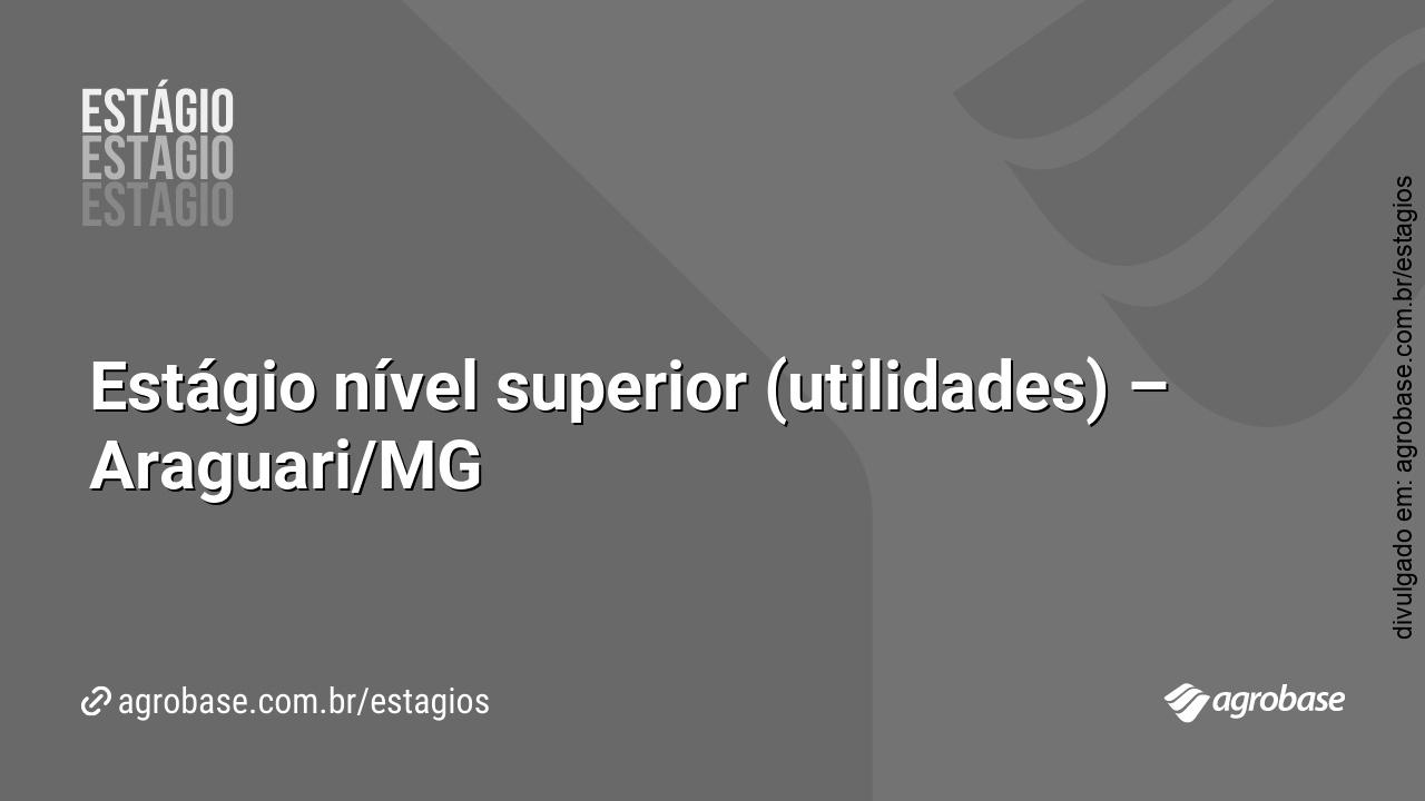Estágio nível superior (utilidades) – Araguari/MG