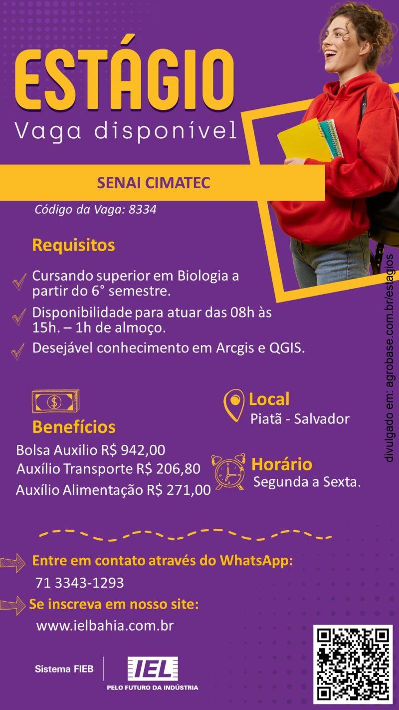 Estágio para estudantes de biologia – Salvador/BA