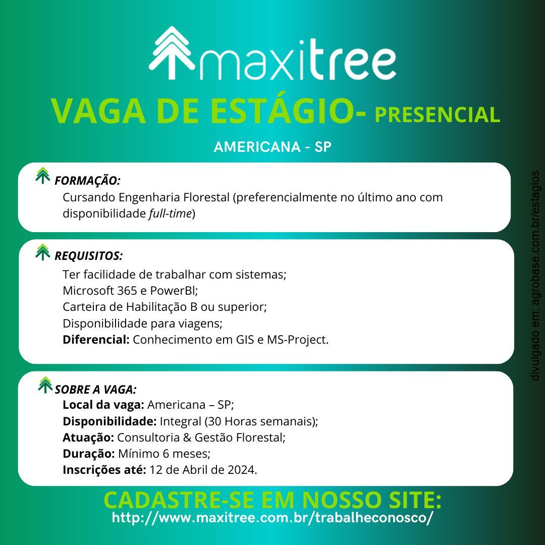Estágio para eng. florestais – Americana/SP