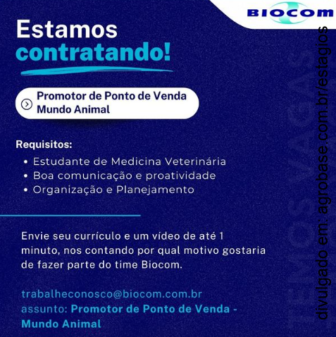 Promotor de ponto de vendas Mundo Animal