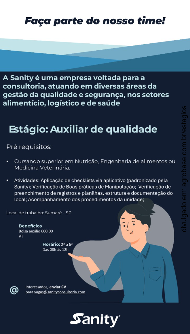 Estágio em auxílio de qualidade – Sumaré/SP