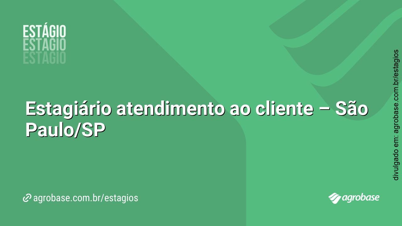 Estagiário atendimento ao cliente – São Paulo/SP