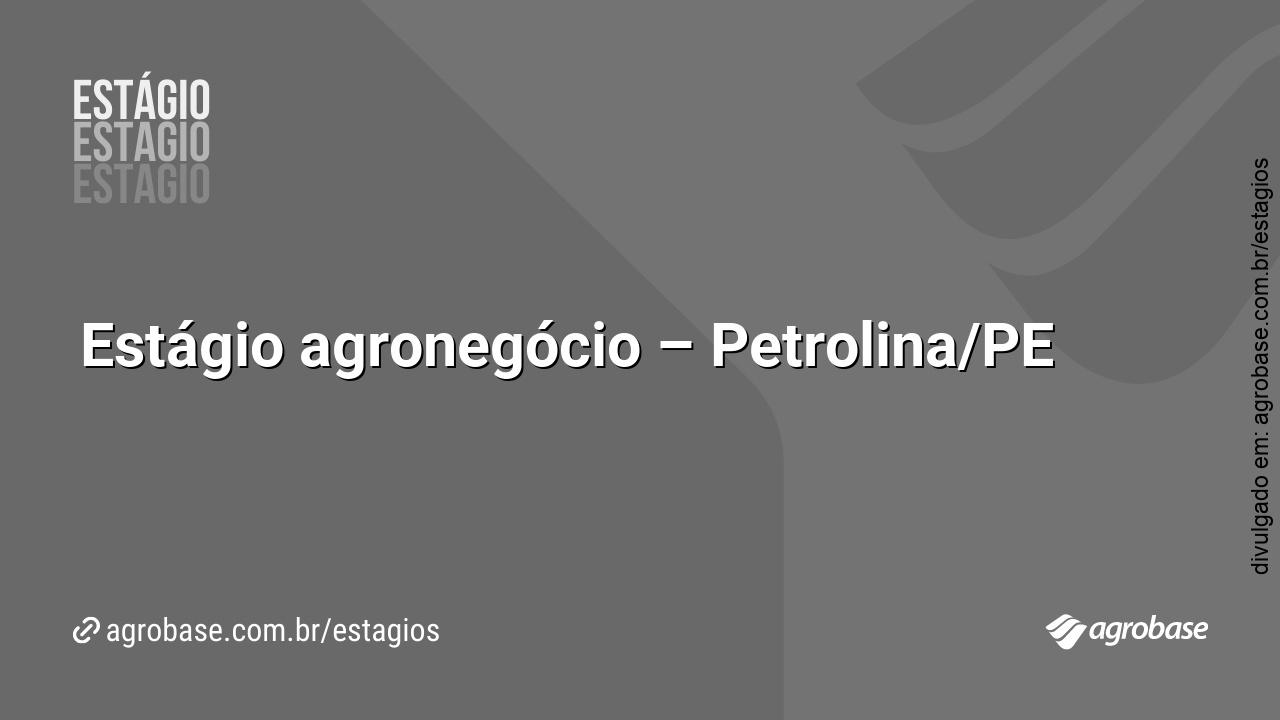 Estágio agronegócio – Petrolina/PE