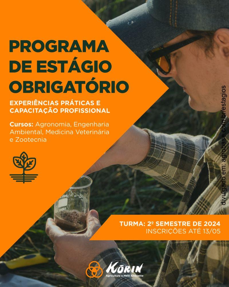 Programa de estágio obrigatório da Korin agricultura e meio ambiente – Ipeúna/SP