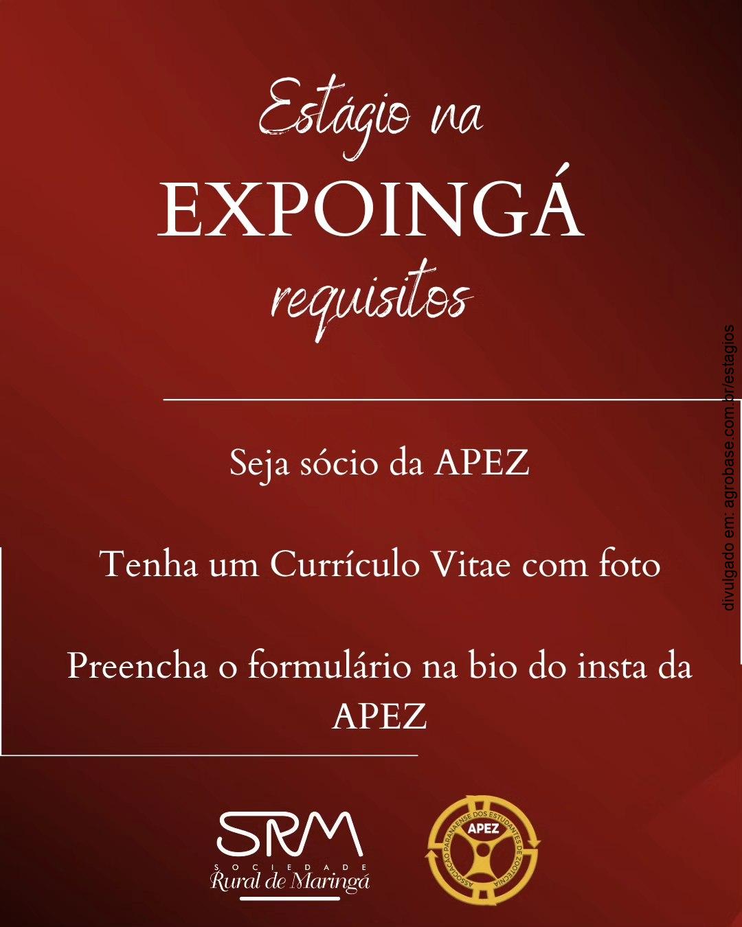Estágio na Expoingá 2024 – Maringá/PR