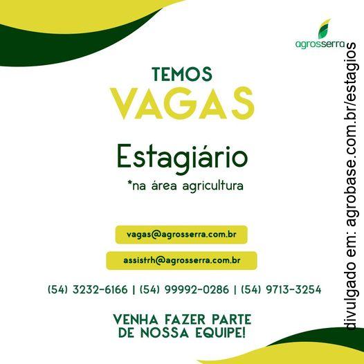 Estagiário de agricultura – Vacaria/RS