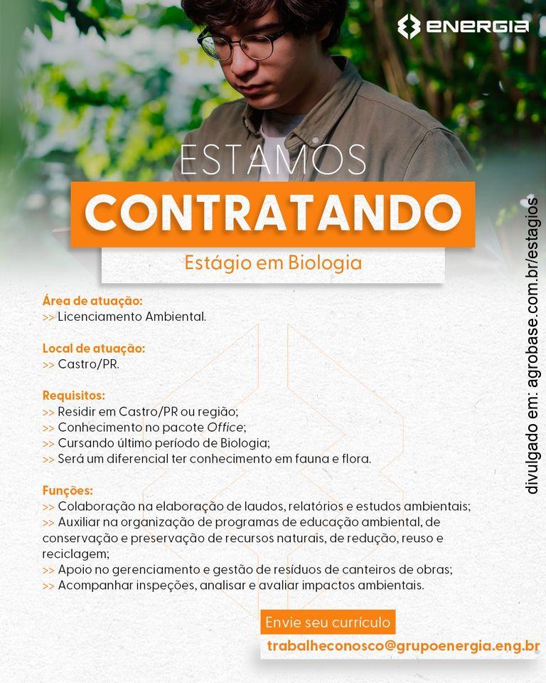 Estágio em biologia – Castro/PR