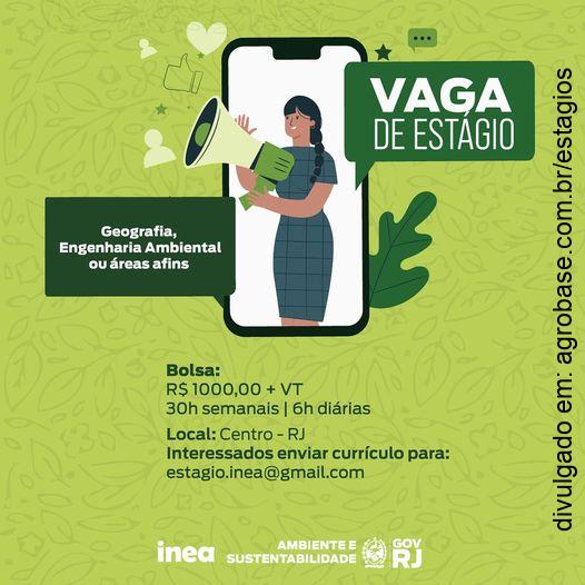 Estágio eng. ambiental, geografia ou área afins – Rio de Janeiro/RJ