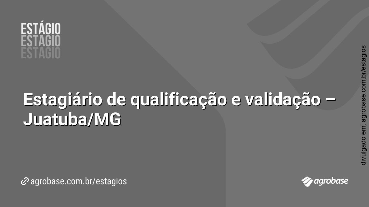 Estagiário de qualificação e validação – Juatuba/MG
