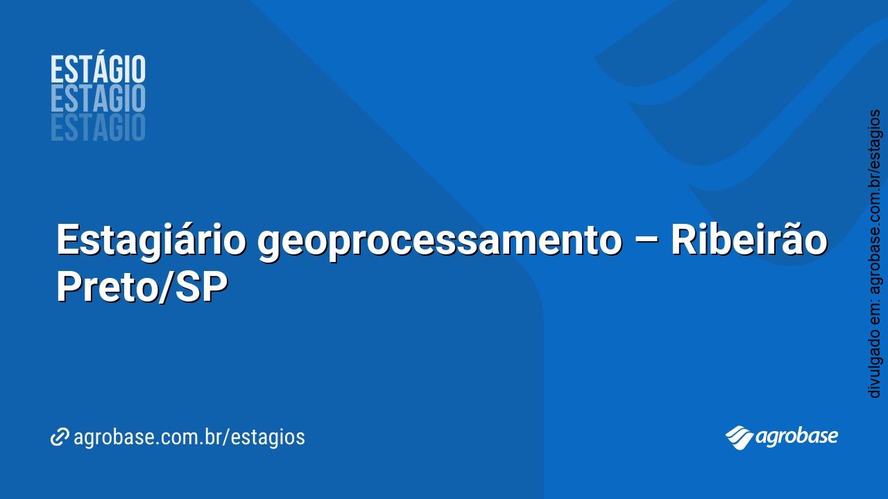 Estagiário geoprocessamento – Ribeirão Preto/SP