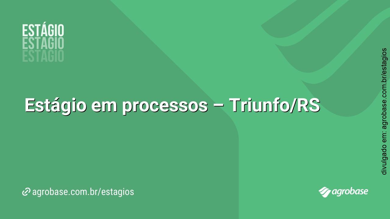 Estágio em processos – Triunfo/RS