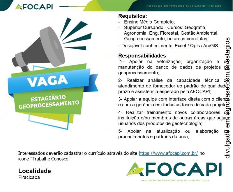 Estagiário geoprocessamento – Piracicaba/SP