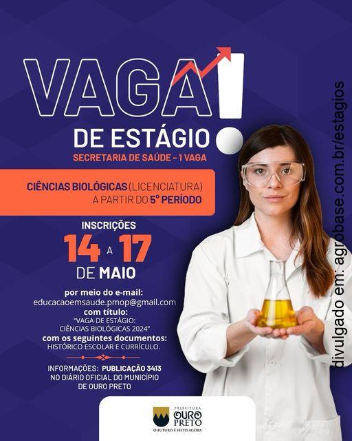 Estágio biologia (licenciatura) – Ouro Preto/MG