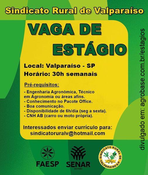 Estágio no sindicato rural de Valparaíso