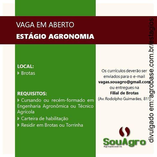 Estágio agronomia – Brotas/SP