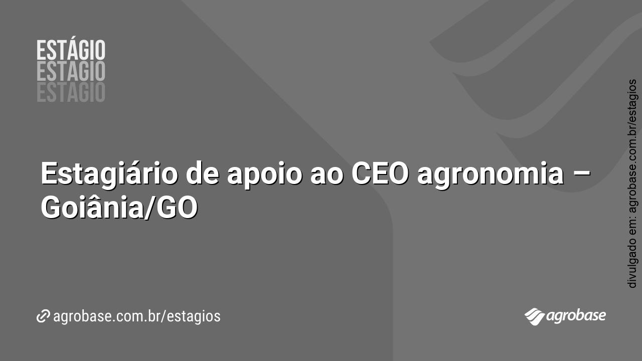 Estagiário de apoio ao CEO agronomia – Goiânia/GO