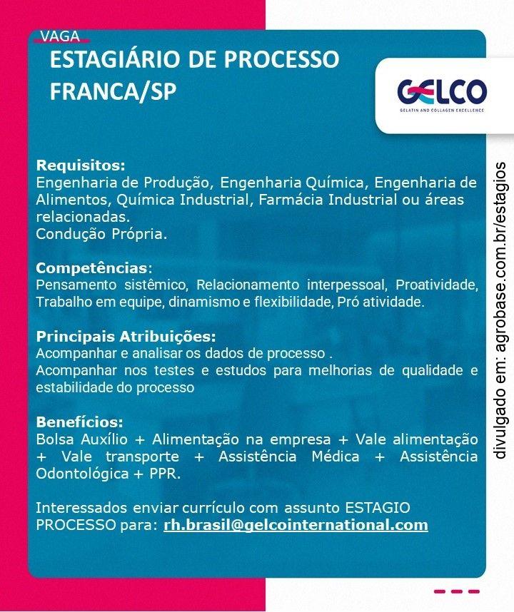 Estágio de processo – Franca/SP