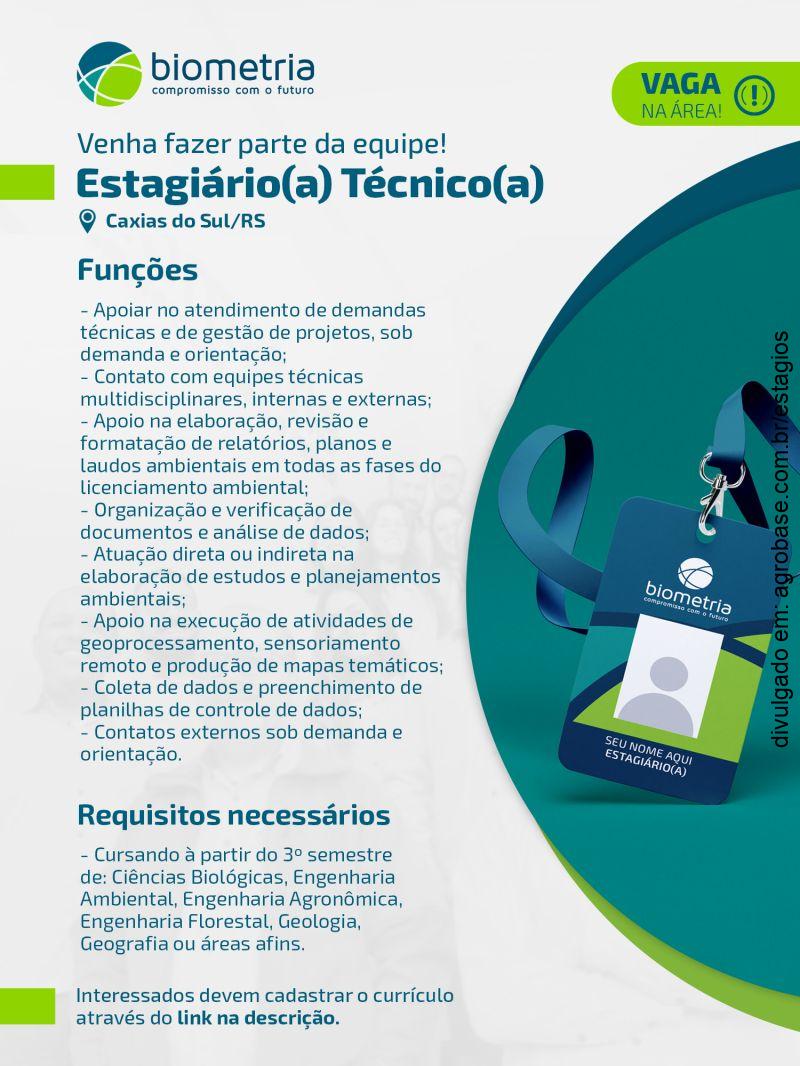 Estagiário técnico – Caxias do Sul/RS