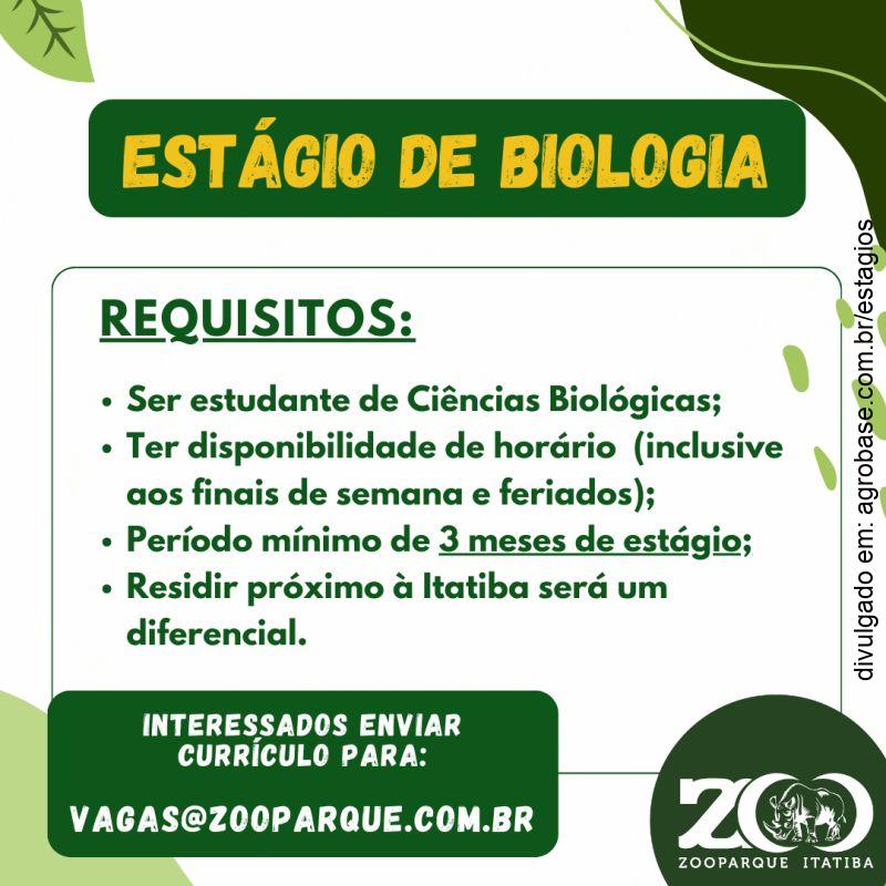 Estágio de biologia – Itatiba/SP