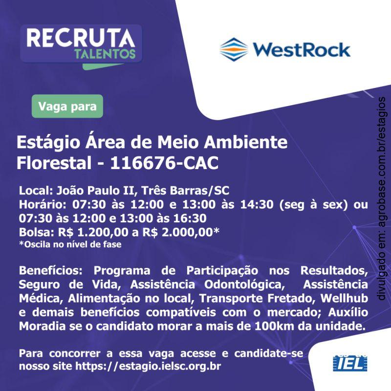 Estágio área de meio ambiente florestal – Três Barras/SC