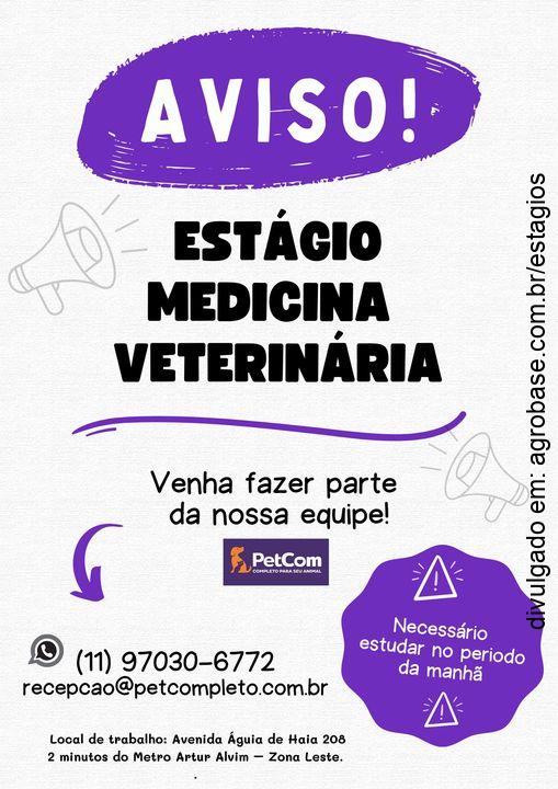 Estágio medicina veterinária – São Paulo/SP