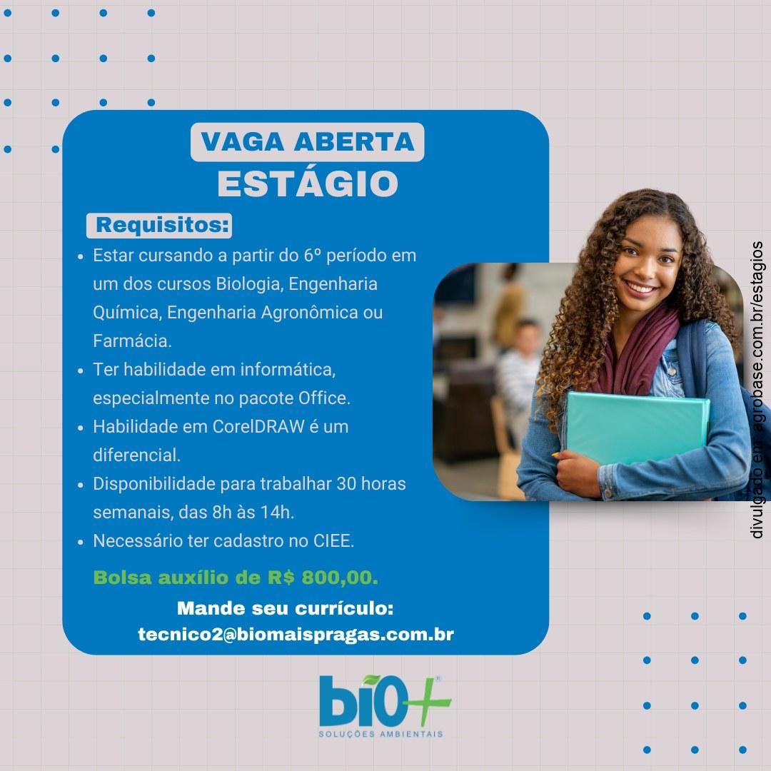 Estágio em soluções ambientais – Montes Claros/MG