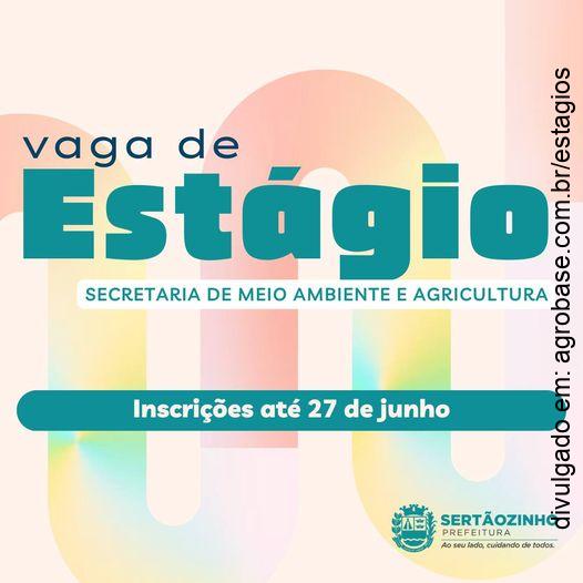 Estágio em ciências biológicas e engenharias agronômica, ambiental e florestal – Sertãozinho/SP