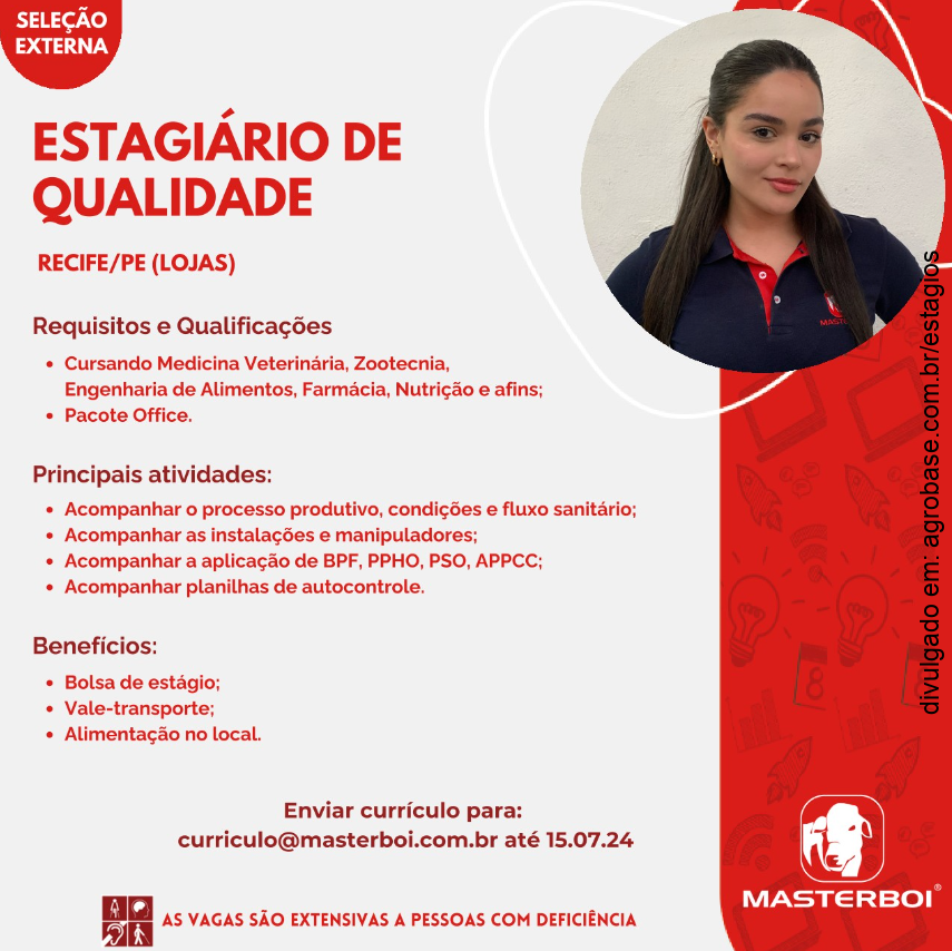 Estagiário de qualidade – Recife/PE